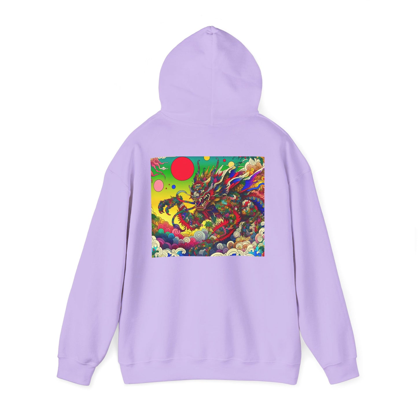 Vibrant Dragon Art "Monster" Unisex Hoodie, Cozy Sweatshirt, Graphic Hooded Sweatshirt, Streetwear Fashion, Festival Outfit