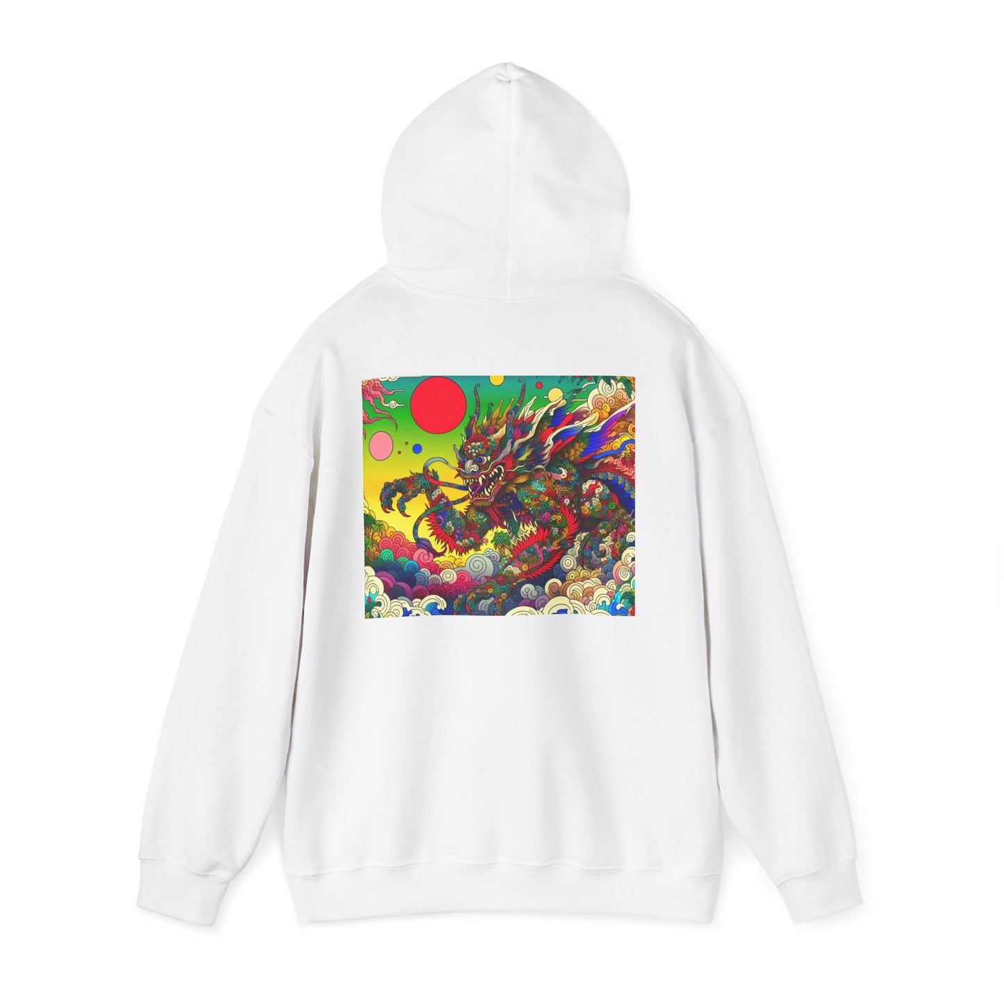 Vibrant Dragon Art "Monster" Unisex Hoodie, Cozy Sweatshirt, Graphic Hooded Sweatshirt, Streetwear Fashion, Festival Outfit