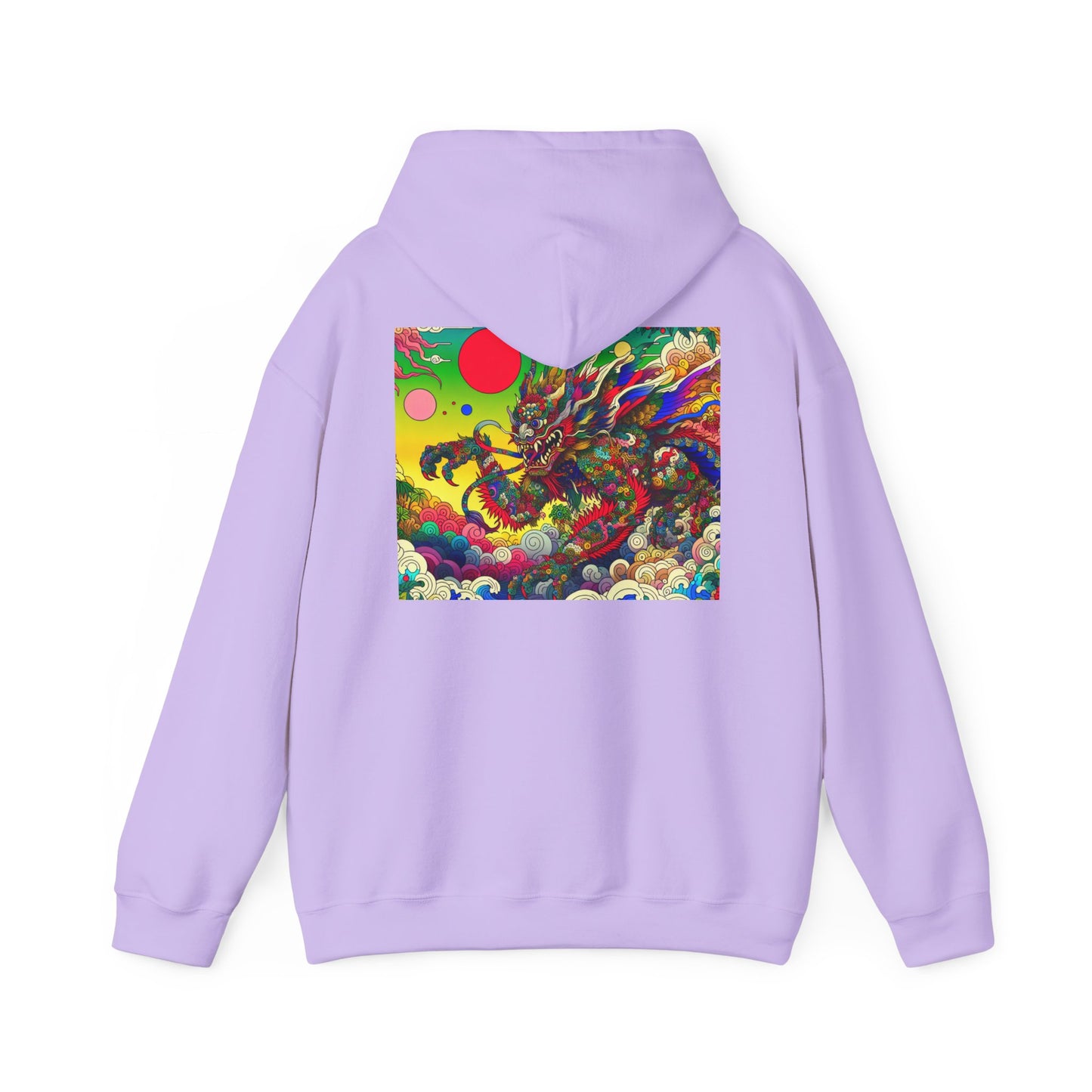 Vibrant Dragon Art "Monster" Unisex Hoodie, Cozy Sweatshirt, Graphic Hooded Sweatshirt, Streetwear Fashion, Festival Outfit